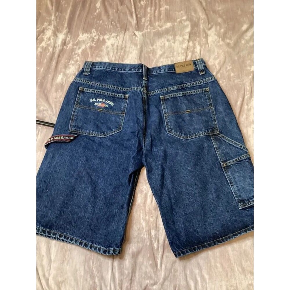 US Polo Association carpenter jean denim shorts sz w38